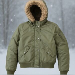 Mossimo Supply Co. Olive Green Puffer Jacket